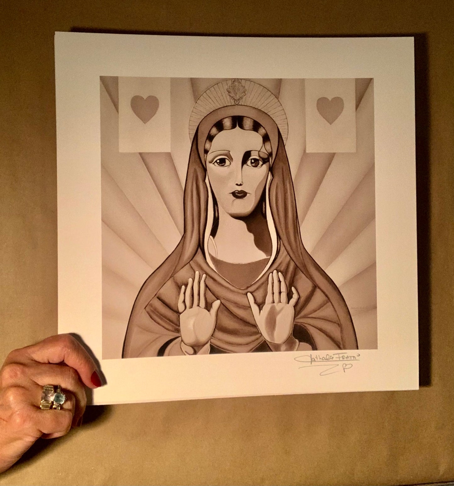 Madonna with Hearts