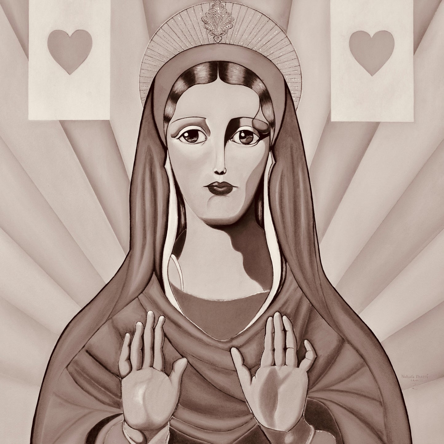 Madonna with Hearts